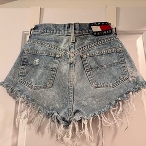 Tommy Hilfiger Frayed High-Rise Denim Shorts